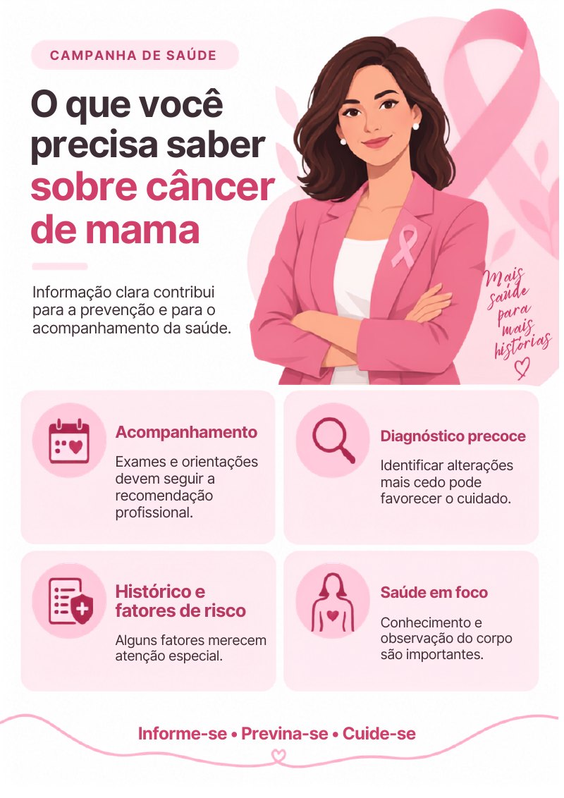 Cartaz sobre exames preventivos